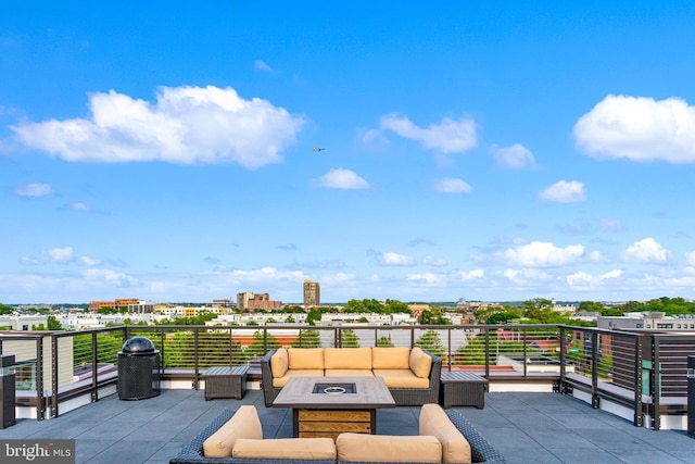 701 N Henry St Unit 212, Alexandria, VA 22314 - view of patio featuring outdoor lounge area and a balcony