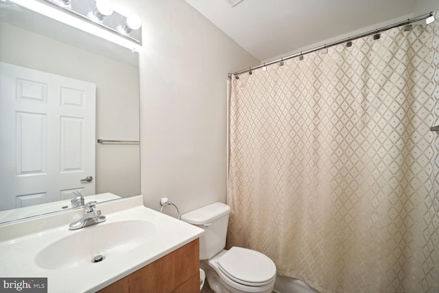 1117 Primrose Ct Unit 304, Annapolis, MD 21403 - bathroom featuring vanity, toilet, and a shower with curtain