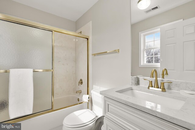 12436 Bacall Ln, Potomac, MD 20854 - full bath featuring vanity, toilet, and combined bath / shower with glass door