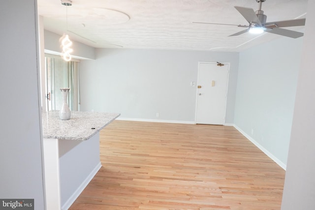 3700 N Rosser St Unit 104, Alexandria, VA 22311 - spare room featuring light wood-style floors and ceiling fan