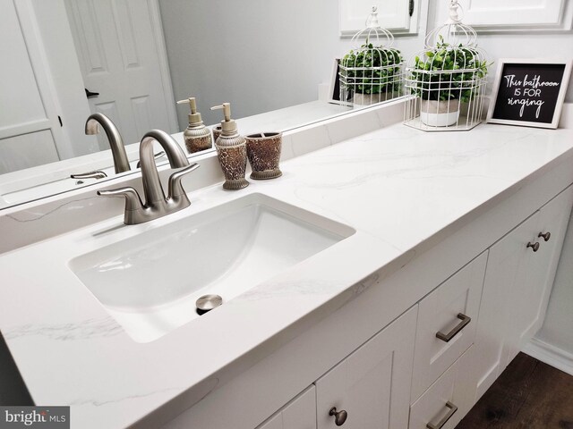 1504 Lincoln Way Unit 305, Mclean, VA 22102 - bathroom featuring double vanity and wood finished floors