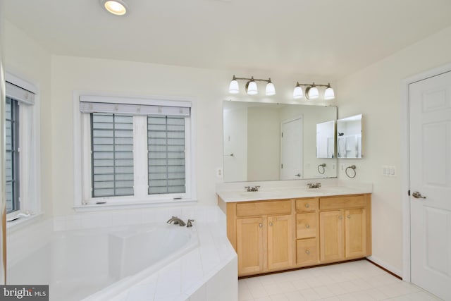 9573 5th Pl, Lorton, VA 22079 - full bath with a bath and double vanity