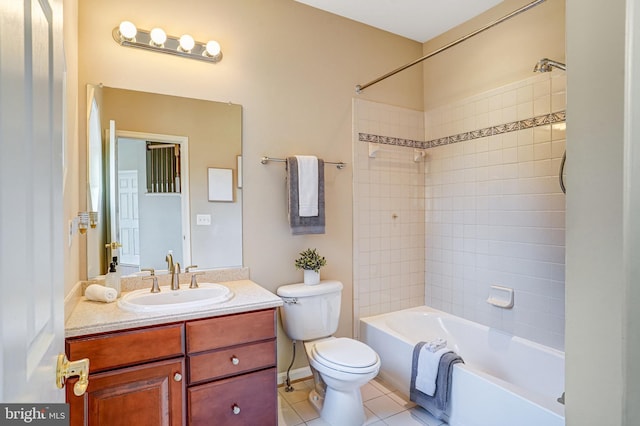 5968 Manorview Way, Alexandria, VA 22315 - bathroom featuring vanity, tub / shower combination, and tile patterned flooring
