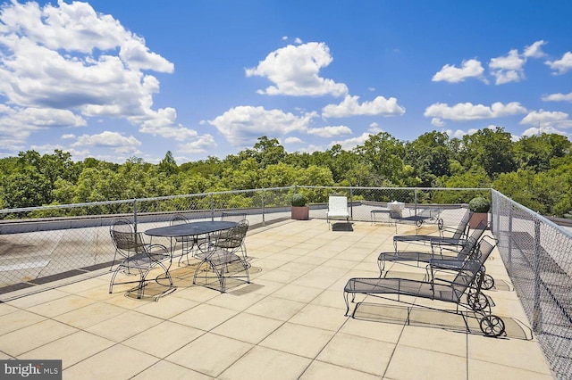 4200 Cathedral Ave NW Unit 1112, Washington, DC 20016 - view of patio / terrace with a view of trees