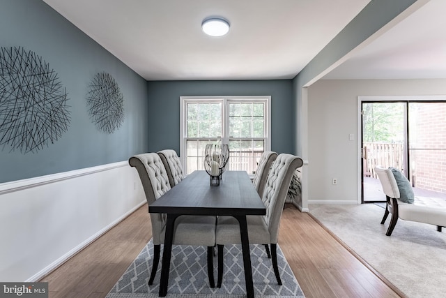 10447 Carriagepark Ct, Fairfax, VA 22032 - dining area with healthy amount of natural light and wood finished floors