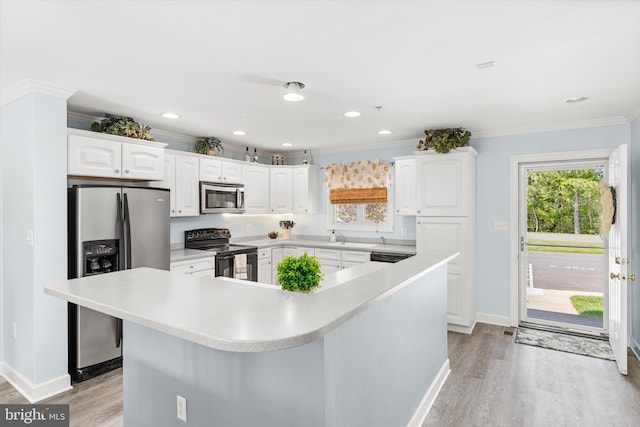 9729 Village Ln Unit 9715C, Ocean City, MD 21842 - kitchen with appliances with stainless steel finishes, crown molding, baseboards, healthy amount of natural light, and recessed lighting