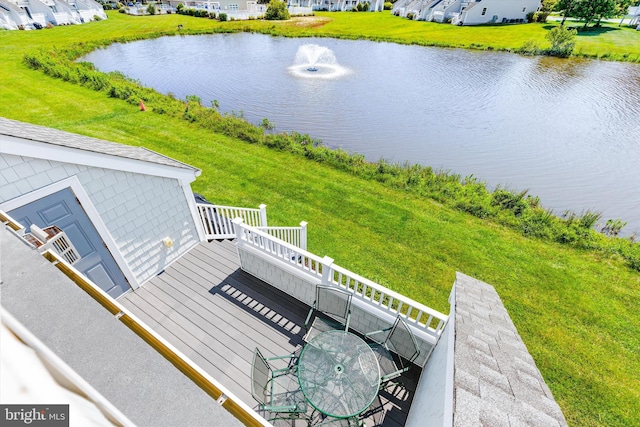 9729 Village Ln Unit 9715C, Ocean City, MD 21842 - deck featuring a water view and a residential view