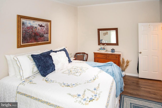 312 Farm Ln, North Wales, PA 19454 - bedroom with ornamental molding, wood finished floors, and baseboards