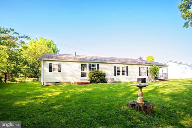312 Farm Ln, North Wales, PA 19454 - back of house featuring entry steps, a yard, and cooling unit