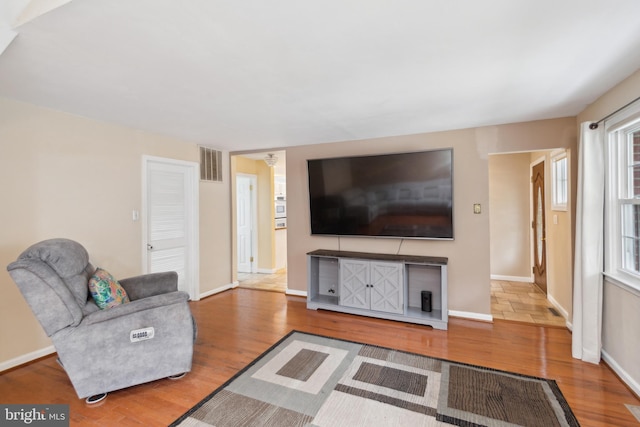 52 Marlborough Ave, Marlton, NJ 08053 - living room featuring wood finished floors and baseboards