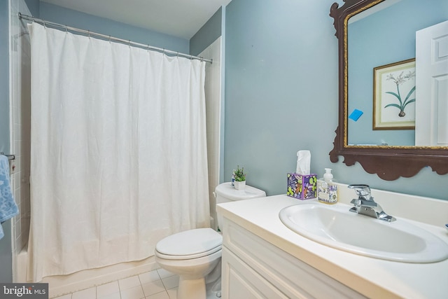 1 Hedge Row Rd, Princeton, NJ 08540 - bathroom with vanity, tile patterned flooring, and shower / bathtub combination with curtain