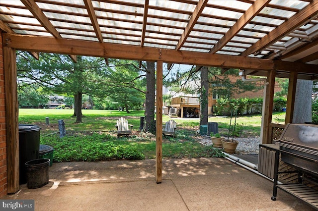 14 Providence Ave, Doylestown, PA 18901 - view of patio featuring a pergola and area for grilling
