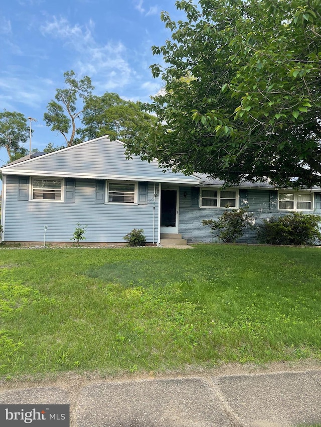 1103 Laurel Rd, Edgewater Park, NJ 08010 - single story home featuring a front lawn and entry steps
