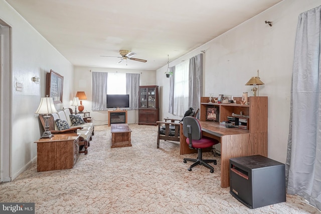 1103 Laurel Rd, Edgewater Park, NJ 08010 - office space featuring carpet floors and a ceiling fan