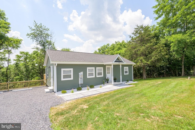 2968 Sulphur Springs Rd, Inwood, WV 25428 - view of front of house featuring a front yard and roof with shingles