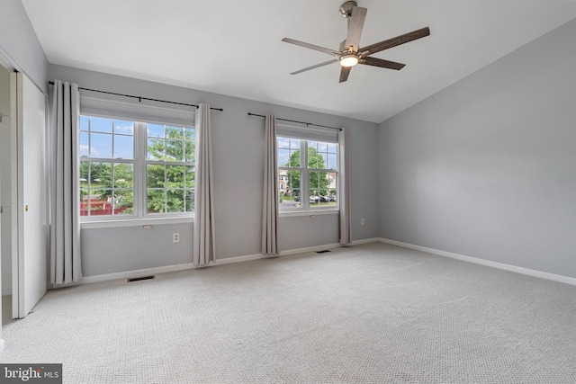 12307 Sandy Point Ct, Silver Spring, MD 20904 - carpeted spare room featuring a ceiling fan and vaulted ceiling