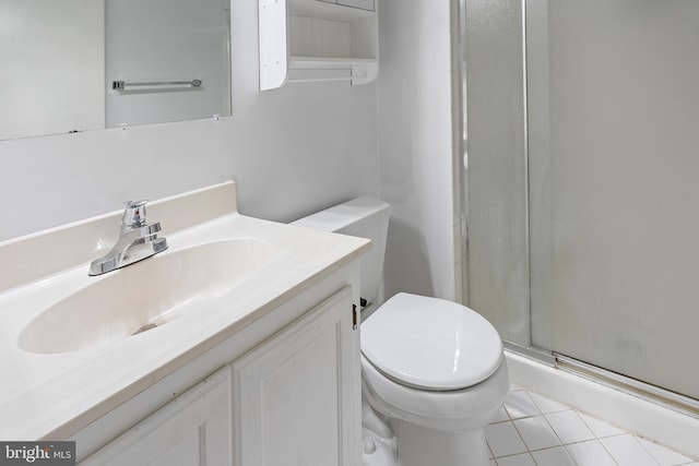 12307 Sandy Point Ct, Silver Spring, MD 20904 - bathroom featuring a shower stall, vanity, and tile patterned floors