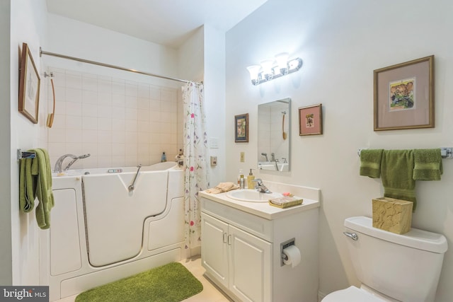 2118 Windrow Dr, Princeton, NJ 08540 - bathroom featuring toilet, vanity, and shower / bath combination with curtain