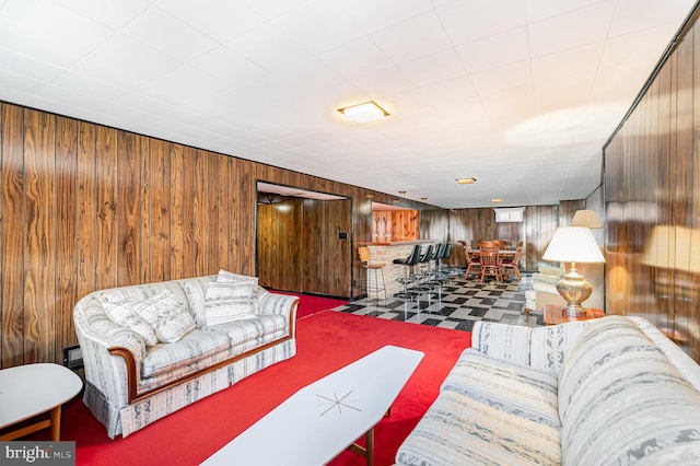 1513 Chapel Hill Dr, Baltimore, MD 21237 - living room with wood walls
