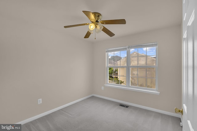 11476 Leland Pl, Waldorf, MD 20601 - empty room with baseboards, carpet flooring, and a ceiling fan