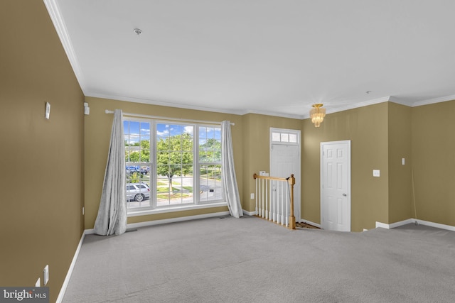 11476 Leland Pl, Waldorf, MD 20601 - unfurnished room featuring ornamental molding, baseboards, and carpet flooring