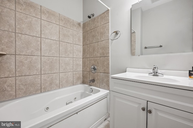 424 N Luzerne Ave N, Baltimore, MD 21224 - bathroom featuring vanity and a combined bath / shower with jetted tub