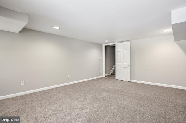 424 N Luzerne Ave N, Baltimore, MD 21224 - carpeted empty room featuring recessed lighting and baseboards