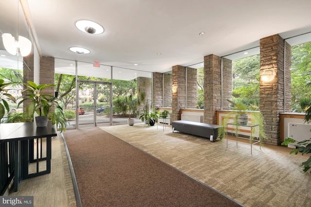 4100 W St NW Unit 314, Washington, DC 20007 - common area with a wall of windows