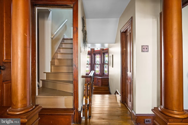 19 W Ave, Woodstown, NJ 08098 - staircase featuring wood finished floors and baseboards