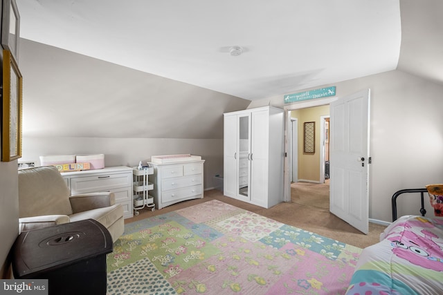 19 W Ave, Woodstown, NJ 08098 - bedroom with lofted ceiling and light carpet