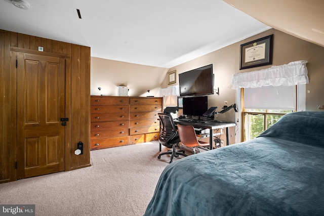 19 W Ave, Woodstown, NJ 08098 - carpeted bedroom with vaulted ceiling and a desk