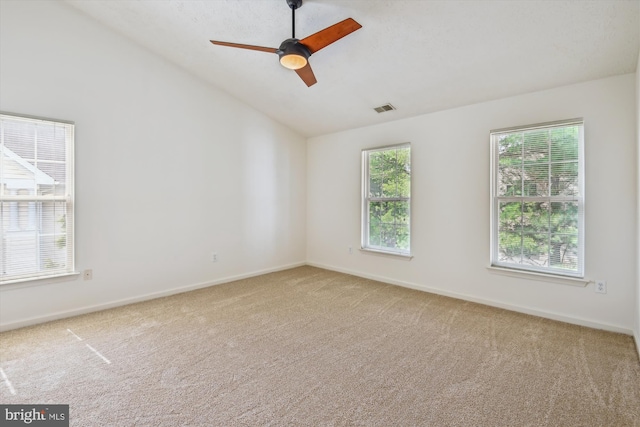 9763 Reese Farm Rd Unit 9763, Owings Mills, MD 21117 - unfurnished room featuring lofted ceiling, carpet floors, a ceiling fan, and baseboards