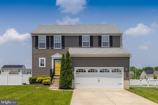 7 Schooner, Carneys Point, NJ 08069 - view of front of house with an attached garage, concrete driveway, and roof with shingles