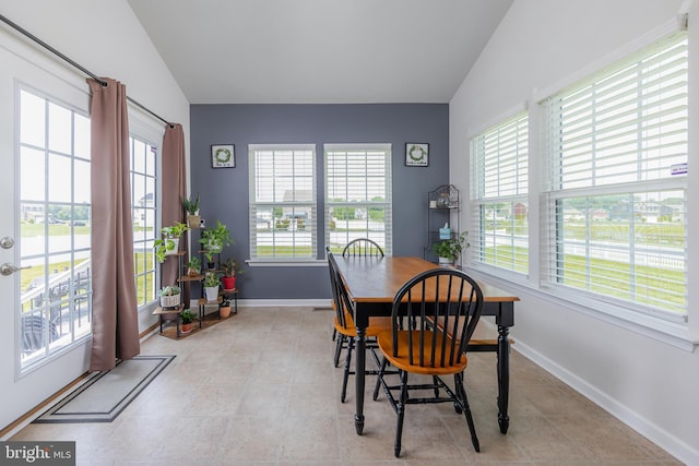 7 Schooner, Carneys Point, NJ 08069 - dining area featuring baseboards and lofted ceiling