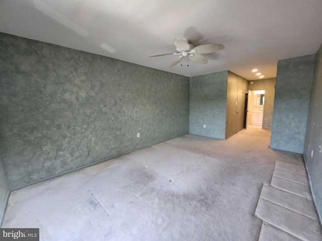 5100 Convent Ln Unit 412, Philadelphia, PA 19114 - empty room with ceiling fan and carpet flooring