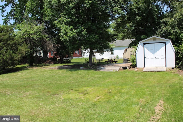 647 Elm St, Aberdeen, MD 21001 - view of grassy yard with a storage unit