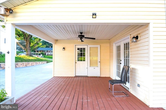 113 Wilgate Rd, Owings Mills, MD 21117 - deck featuring ceiling fan
