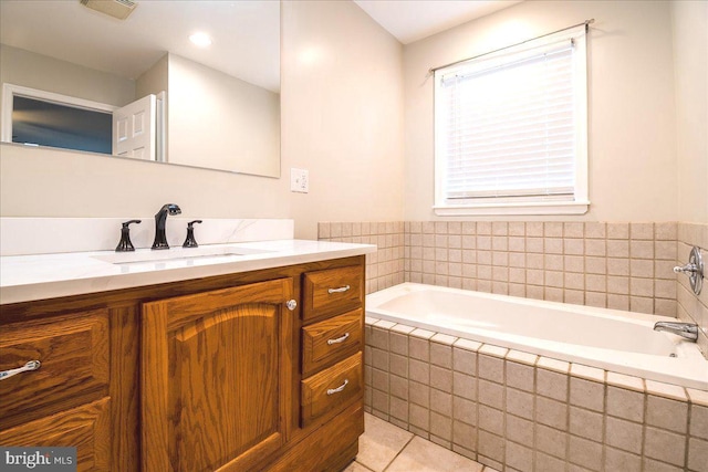 113 Wilgate Rd, Owings Mills, MD 21117 - full bath with vanity, a bath, and tile patterned flooring