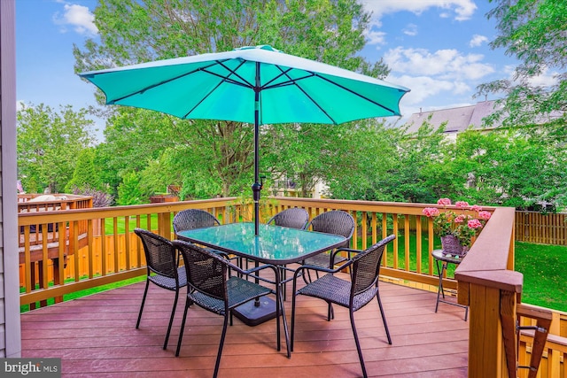 7484 Gadsby Sq, Alexandria, VA 22315 - wooden terrace featuring outdoor dining area