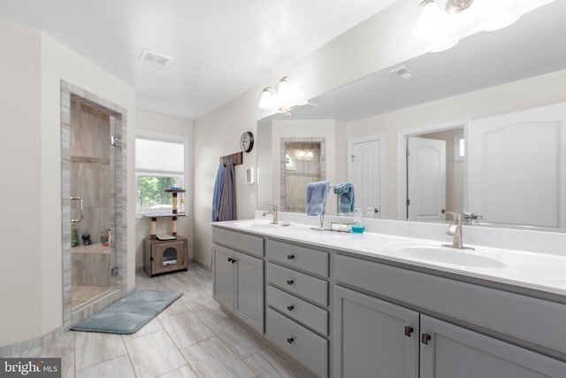 338 Ireland Dr, Fredericksburg, VA 22406 - full bathroom with double vanity and a stall shower