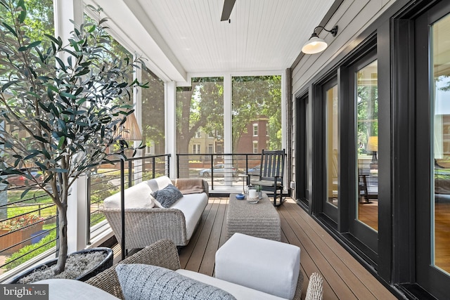1401 S Carolina Ave SE Unit 1, Washington, DC 20003 - sunroom with ceiling fan