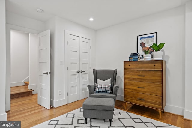 1401 S Carolina Ave SE Unit 1, Washington, DC 20003 - living area featuring wood finished floors and recessed lighting