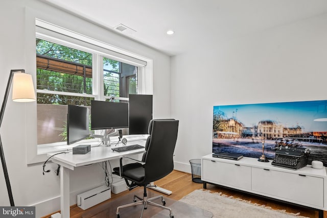 1401 S Carolina Ave SE Unit 1, Washington, DC 20003 - home office with wood finished floors and recessed lighting