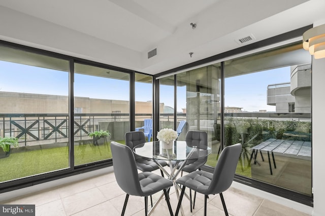 2311 M St NW Unit Ph-1007, Washington, DC 20037 - sunroom with tile patterned flooring and a wall of windows