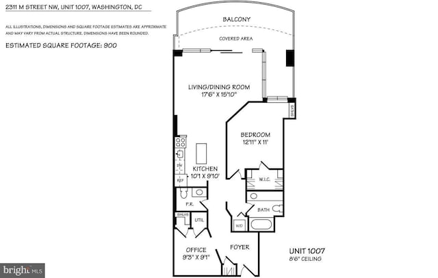 2311 M St NW Unit Ph-1007, Washington, DC 20037 - home floor plan