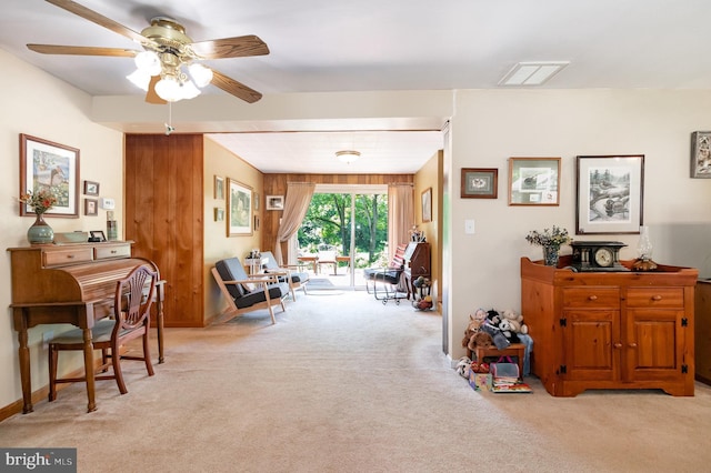 1214 Minnich Rd, Mechanicsburg, PA 17055 - sitting room with light carpet and ceiling fan