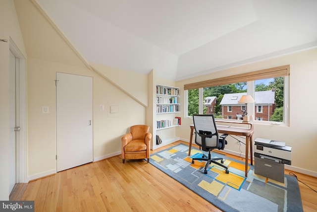 2811 35th St NW, Washington, DC 20007 - office space with wood finished floors, lofted ceiling, built in features, and baseboards