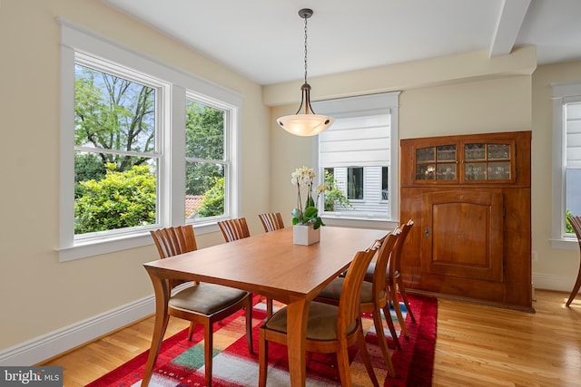 2811 35th St NW, Washington, DC 20007 - dining room with light wood-style flooring and baseboards