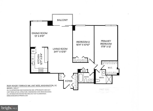 3001 Veazey Ter NW Unit 1632, Washington, DC 20008 - home floor plan