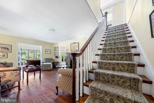 1033 Lenape Rd, West Chester, PA 19382 - stairway featuring wood finished floors